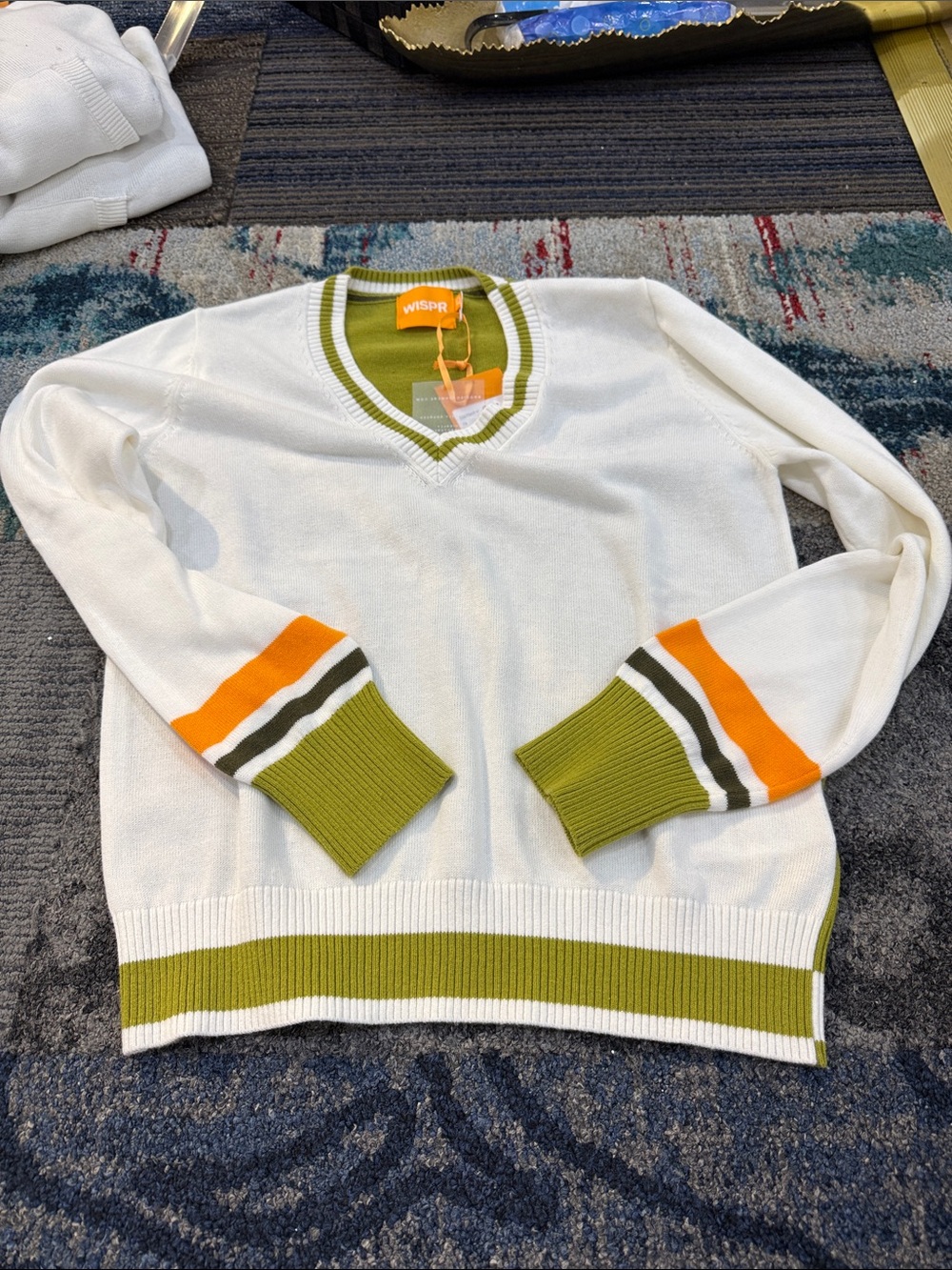 Wispr by Brodie V-Neck Cotton Sweater W-073